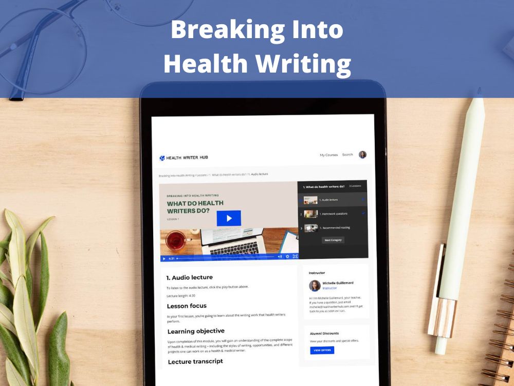 health writing course